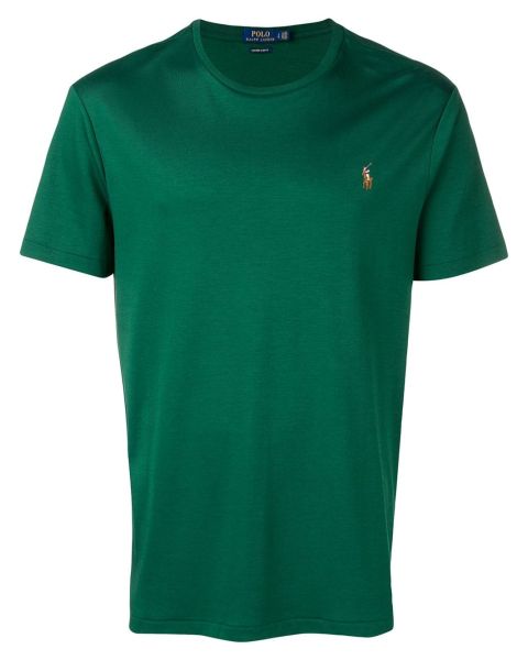 Green Logo Embroidered T-Shirt