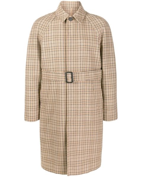 Checked Trench Coat