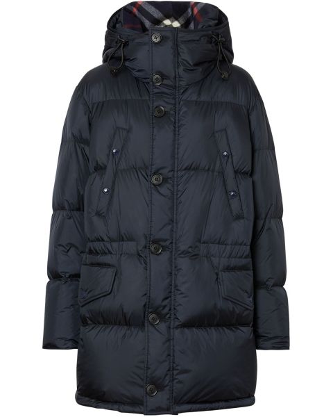 Logo Detail Hooded Puffer Coat