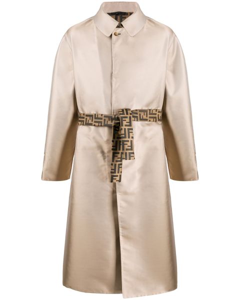 Single-breasted Belted Trench Coat