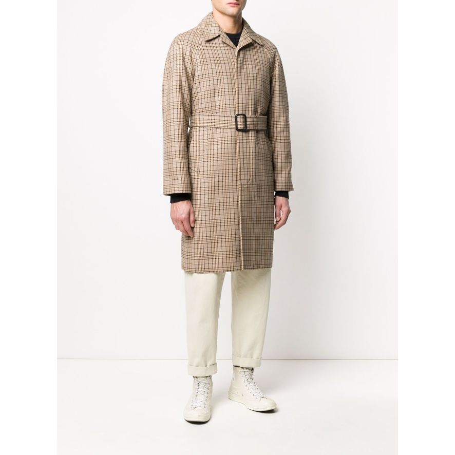 Checked Trench Coat