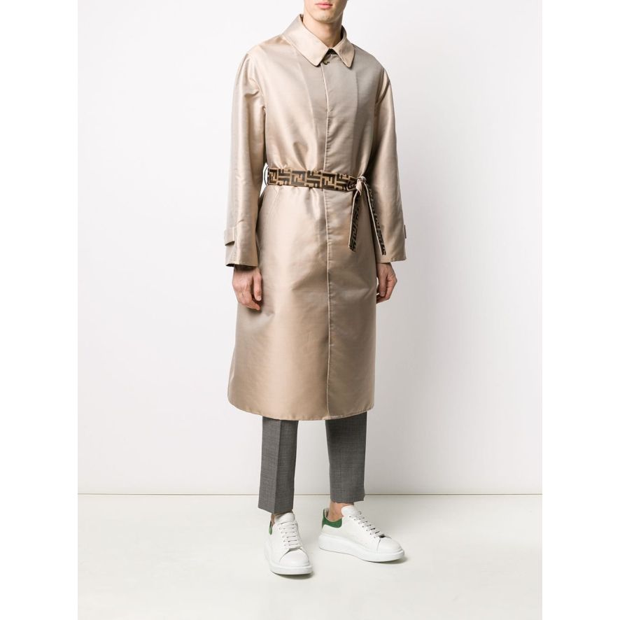 Single-breasted Belted Trench Coat