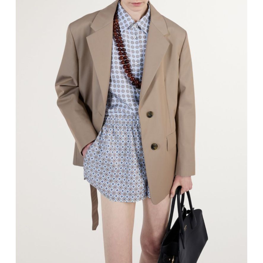 Silk Twill Printed Shirt