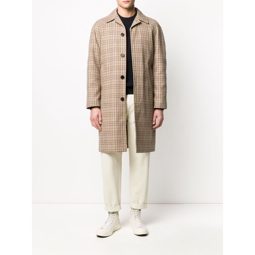 Checked Trench Coat