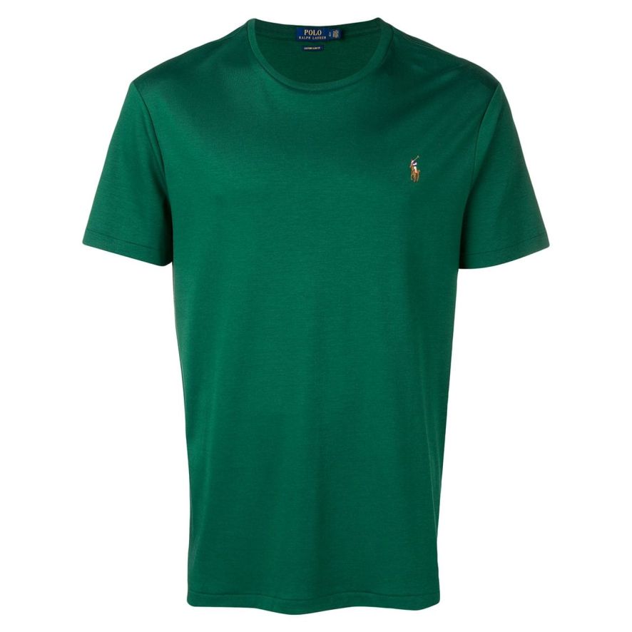 Green Logo Embroidered T-Shirt