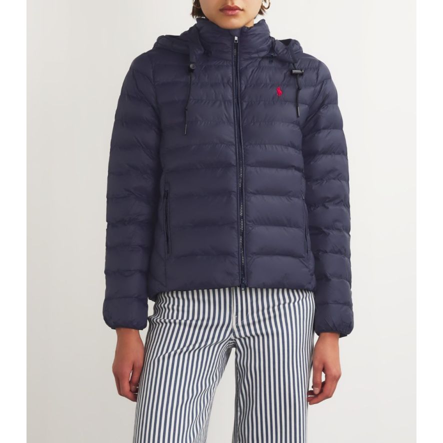 Water-Repellent Packable Hooded Jacket