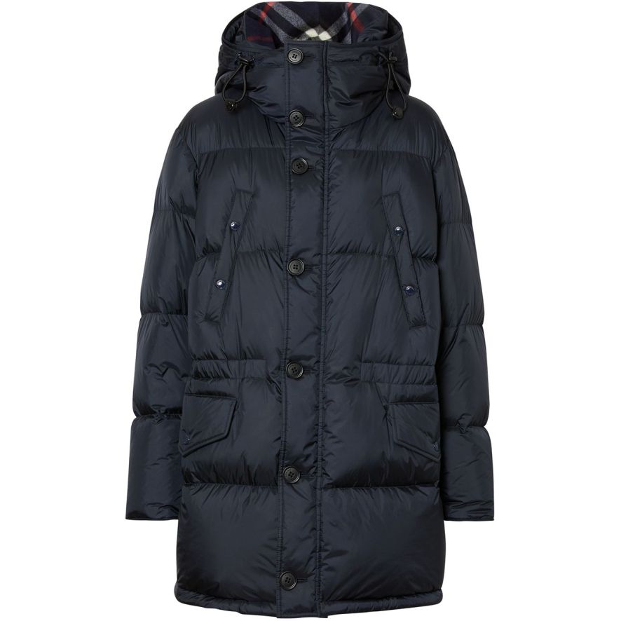Logo Detail Hooded Puffer Coat