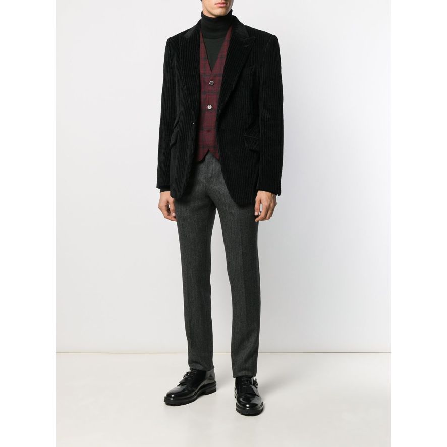 Red Tartan Knit Waistcoat