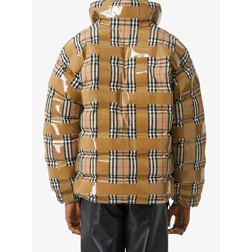 Checked Down Jacket