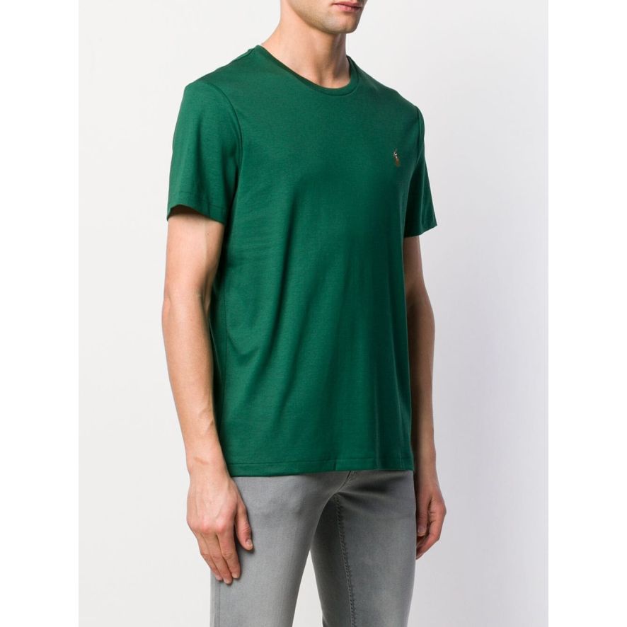 Green Logo Embroidered T-Shirt