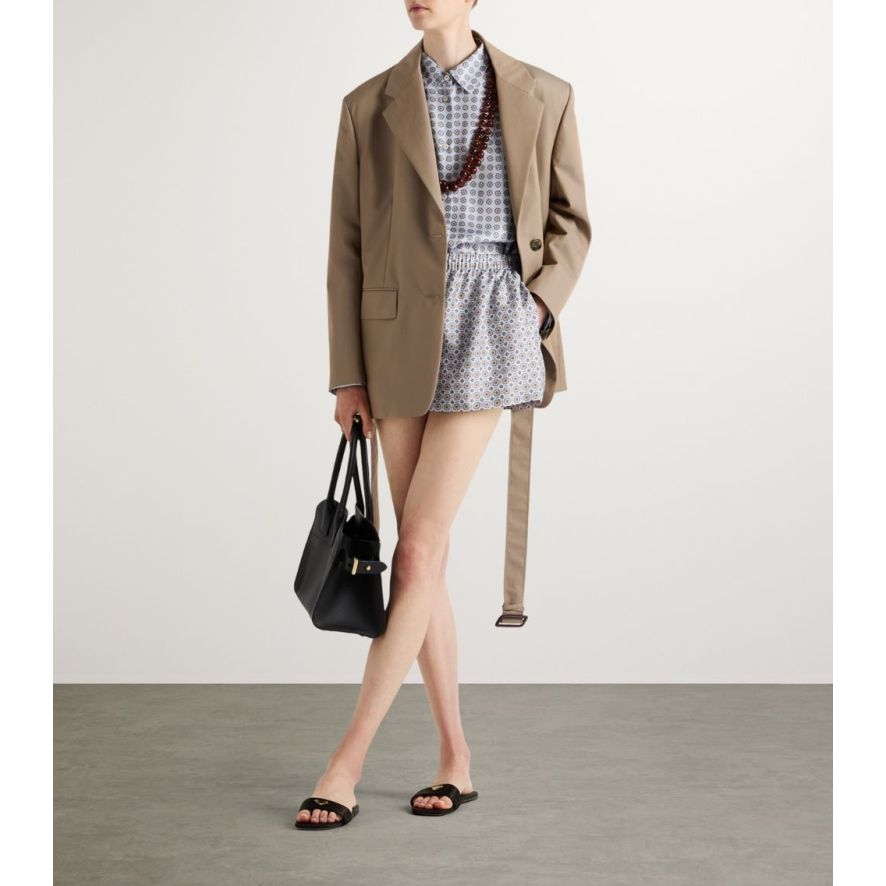 Silk Twill Printed Shirt