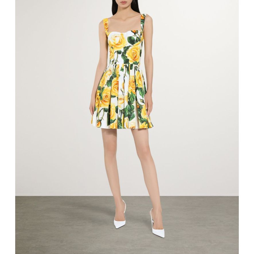 Cotton Floral Mini Dress