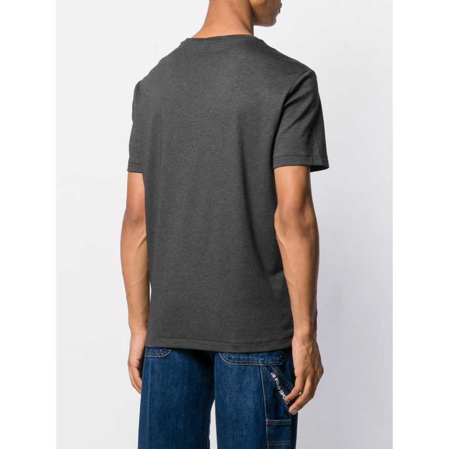 Grey Logo Embroidered T-Shirt