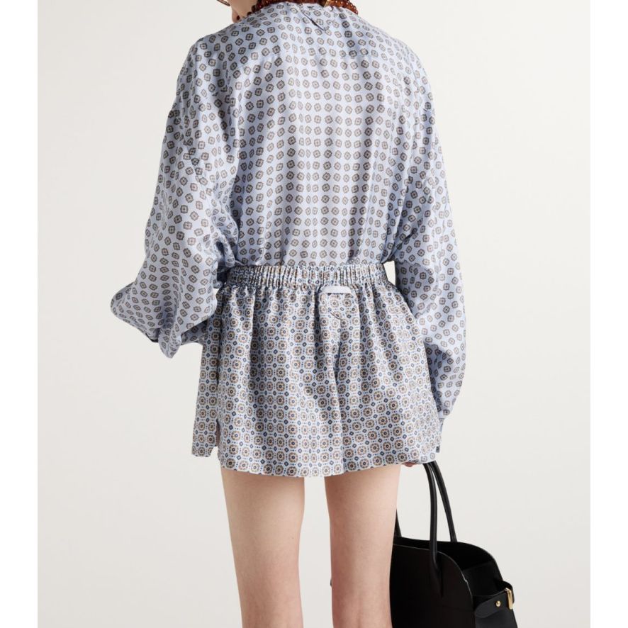 Silk Twill Printed Shirt
