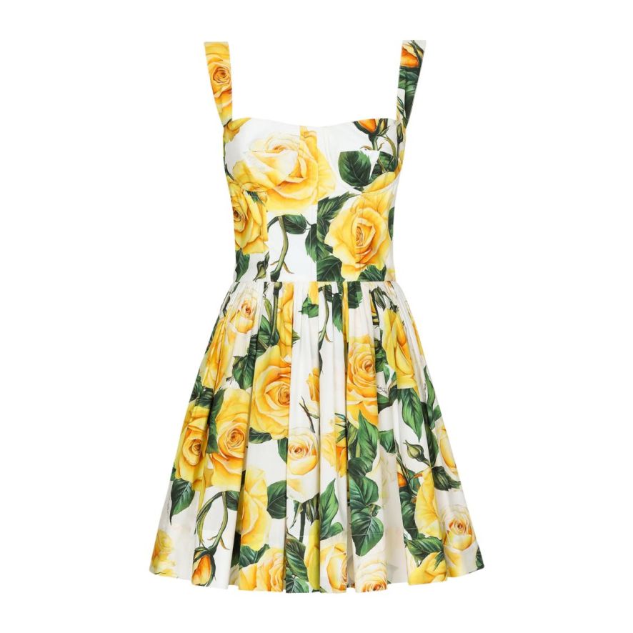 Cotton Floral Mini Dress