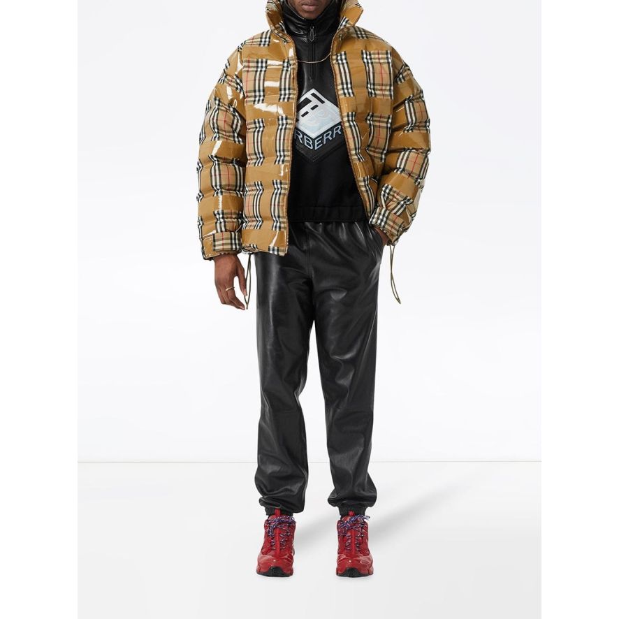 Checked Down Jacket